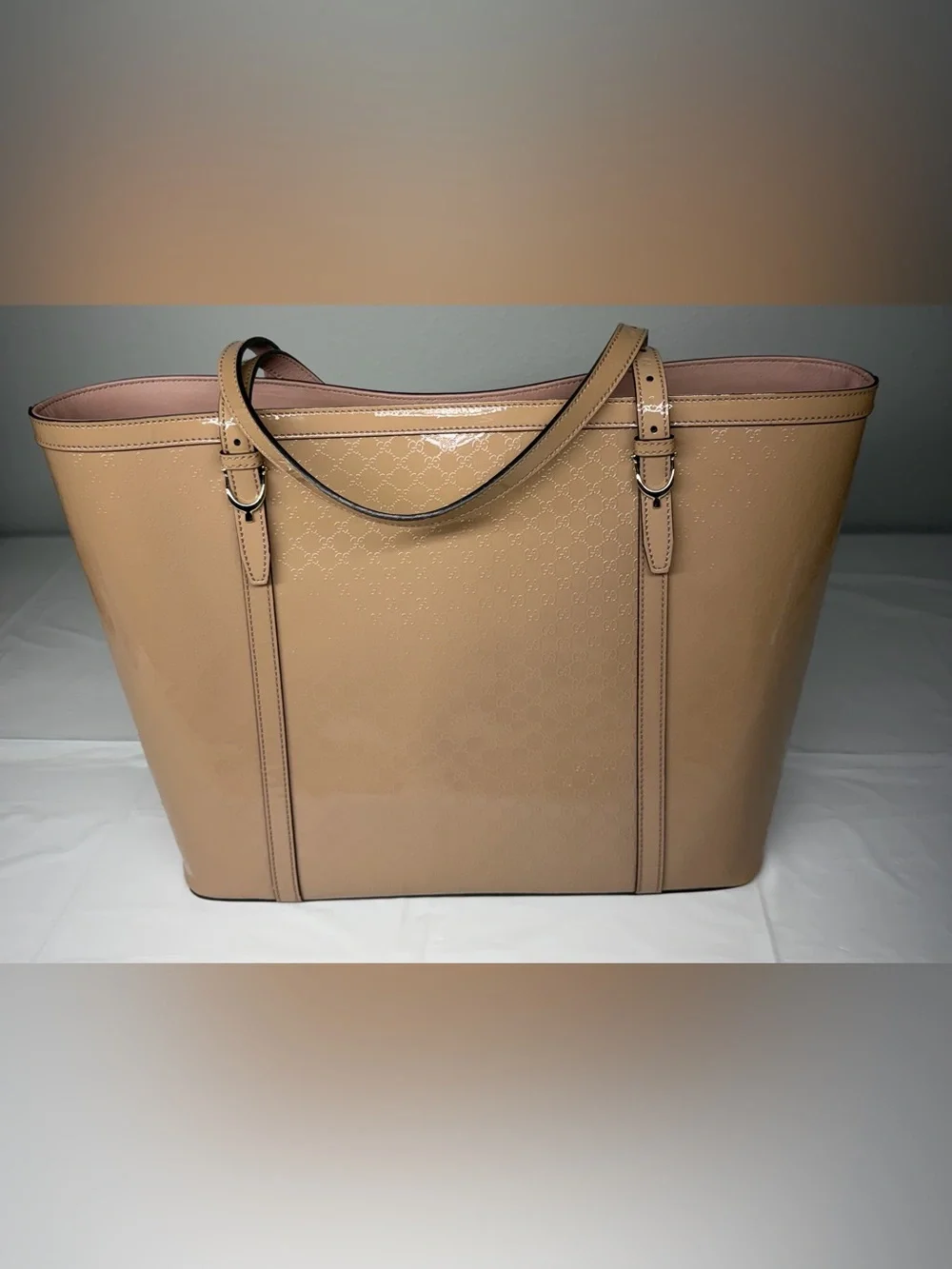 Gucci Microguccisimma Nice Patent leather tote bag